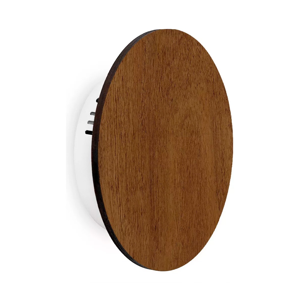 APLIQUE DIFUSOR CIRCULAR 6W MADERA OSCURA 16CM- TOKIO