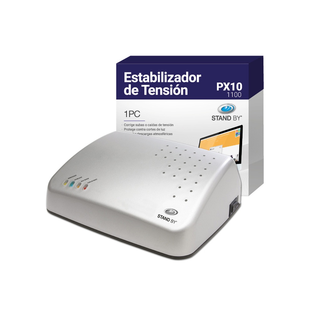 ESTABILIZADOR DE TENSION 1 PC 1100MA 4 TOMAS - STAND BY