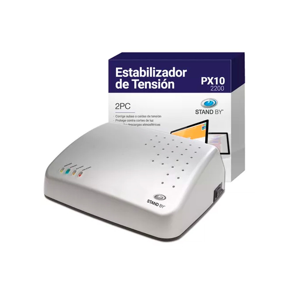 ESTABILIZADOR DE TENSION 2 PC 2200MA 4 TOMAS - STAND BY