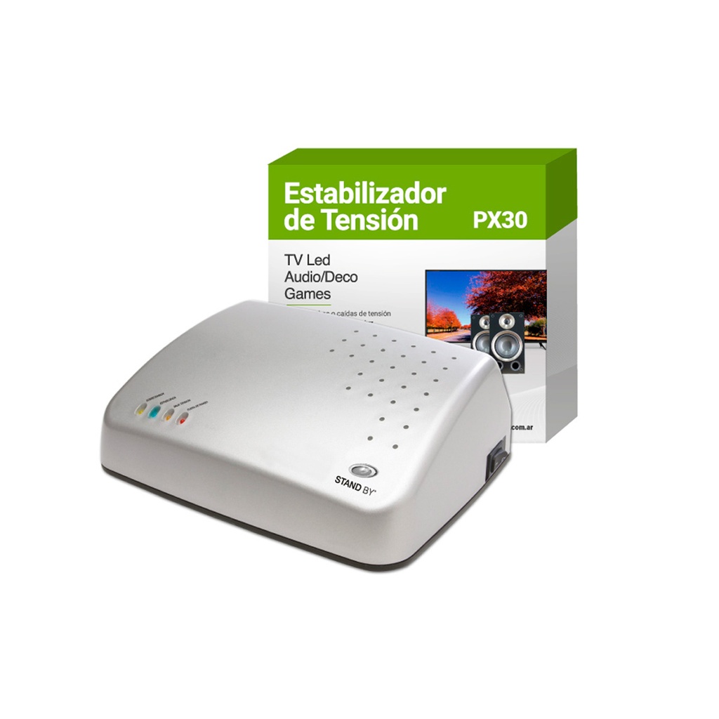 ESTABILIZADOR DE TENSION TV/AUDIO 1100MA 4 TOMAS - STAND BY