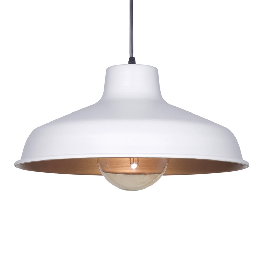 COLGANTE CHAPA GONNET PANTALLA 40CM E27 BLANCO - SAN JUSTO