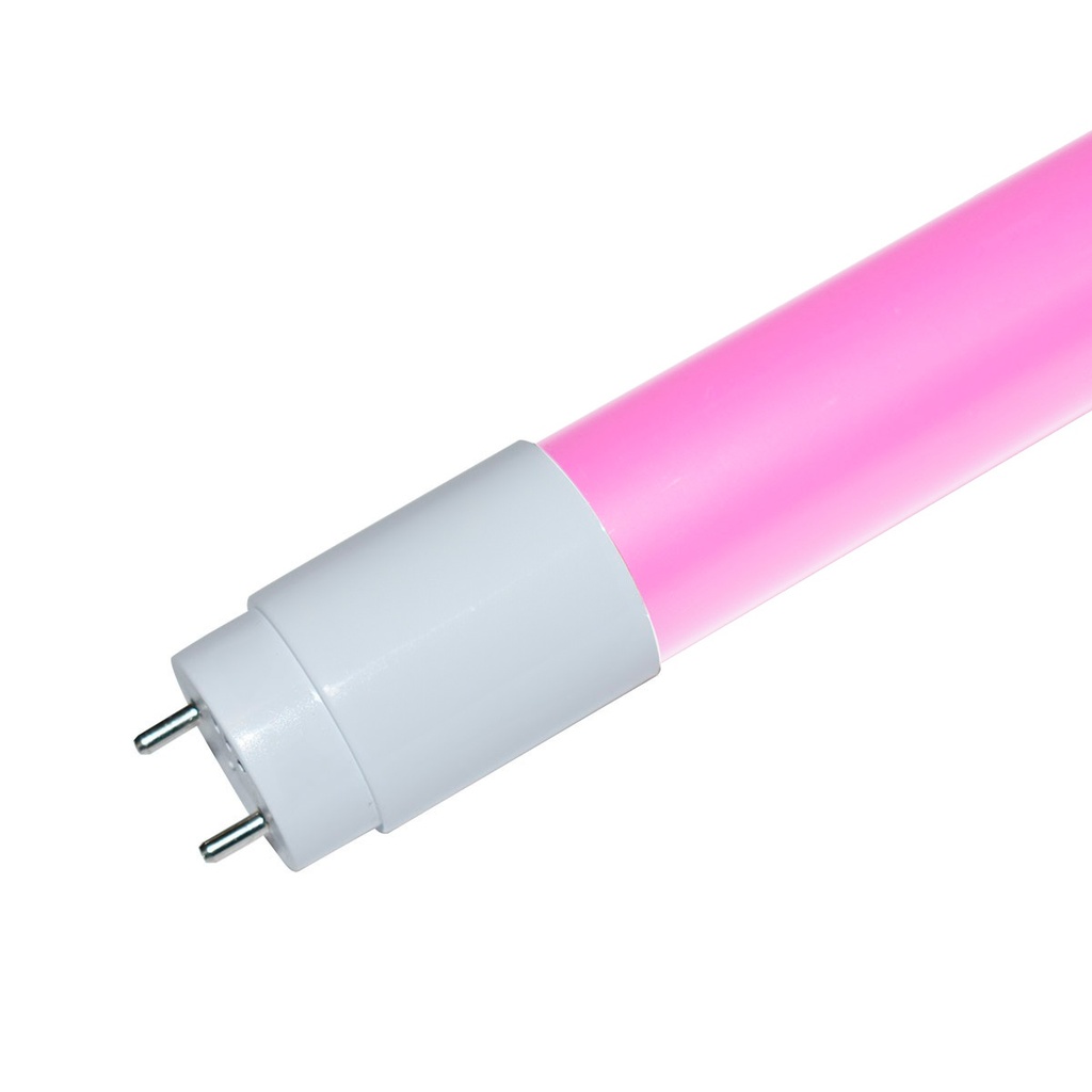 TUBO LED GROLUX VIDRIO 18W 120CM COLOR ROSA - LIGHT LION