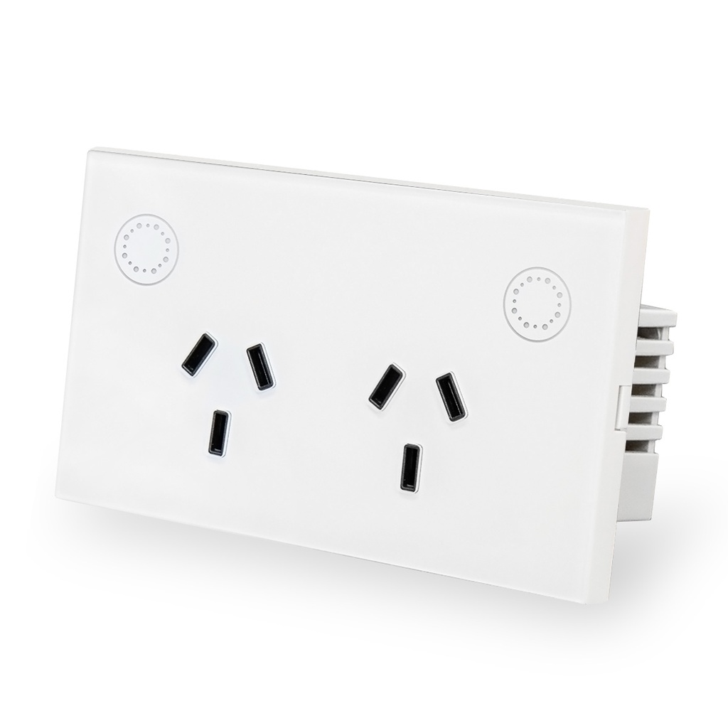 TOMADOBLE SMART WIFI DE 10A VIDRIO TEMPLADO BLANCO - TBCIN