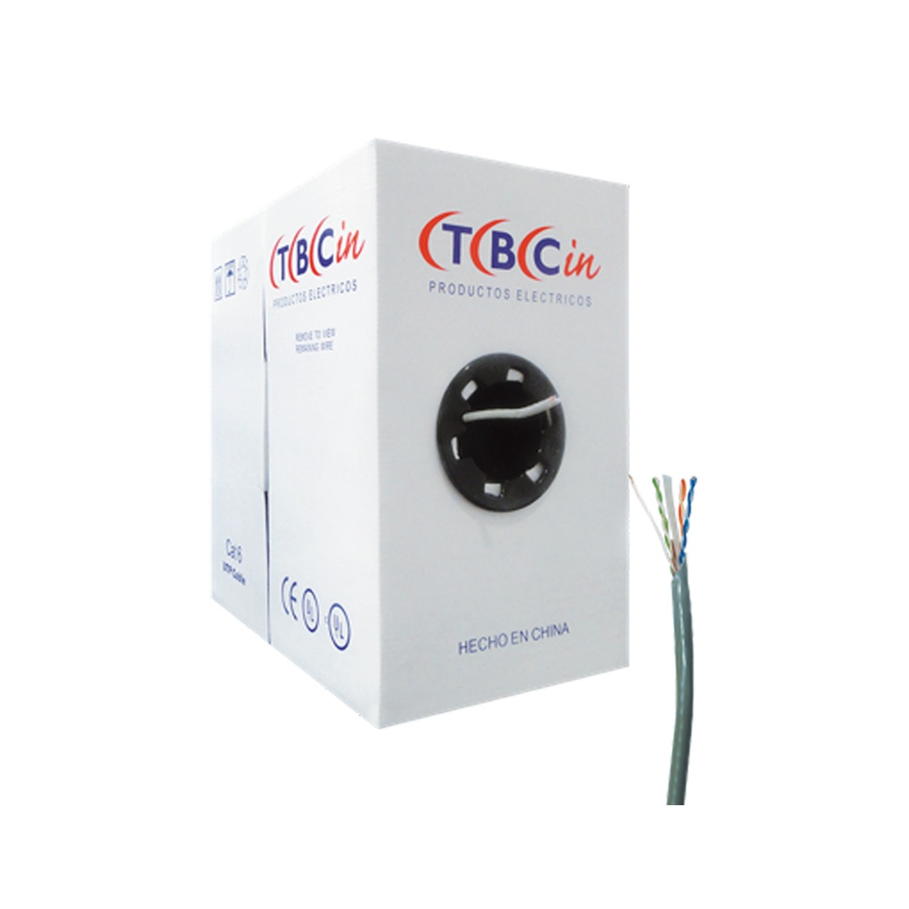 CABLE UTP CATEGORIA 6 COLOR GRIS - TBCIN