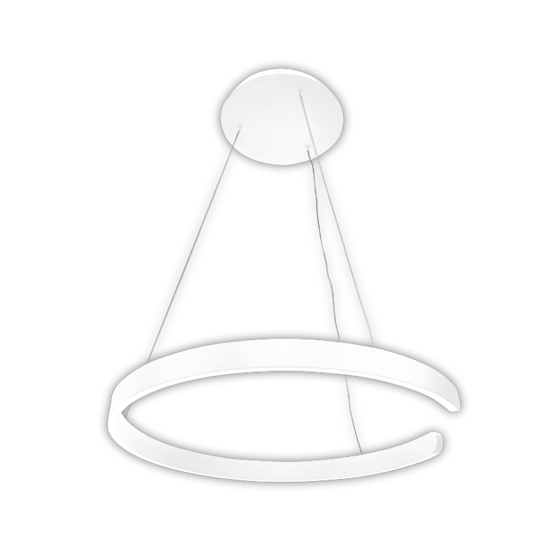 COLGANTE LED RING ALUMINIO 34W BLANCA LUZ NEUTRA 600MM - TBCIN