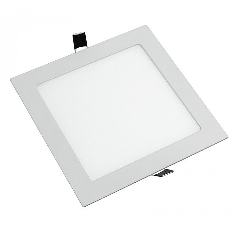 PANEL LED EMBUTIR 6W CUADRADO LUZ DIA MARCO BLANCO - 180 ILUMINACION