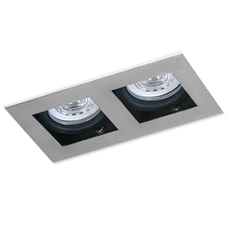 EMBUTIDO P/DICRO LED 2 LUCES ACERO C/ZOC.  - SPOTSLINE