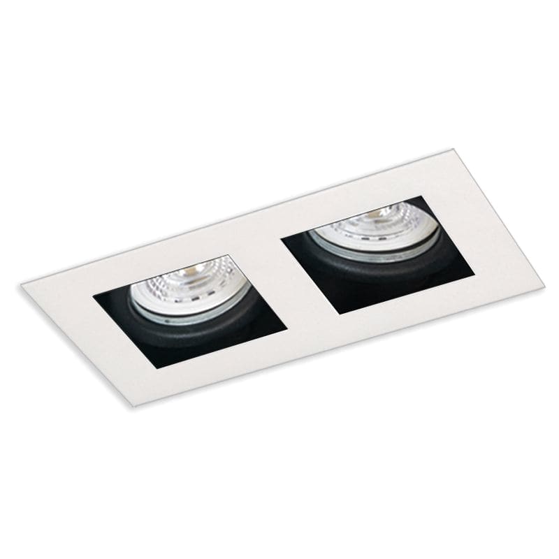 EMBUTIDO P/DICRO LED 2 LUCES BLANCO TEXTURADO C/ZOC.  - SPOTSLINE