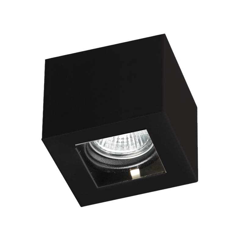 PLAFON P/DICRO LED 1 LUZ NEGRO TEXTURADO C/ZOC.  - SPOTSLINE