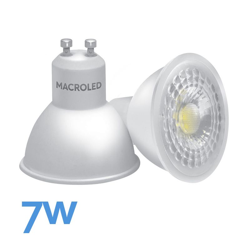 DICROICA LED 7W ECO GU10 4500K LUZ NEUTRA 38 GRADOS - MACROLED