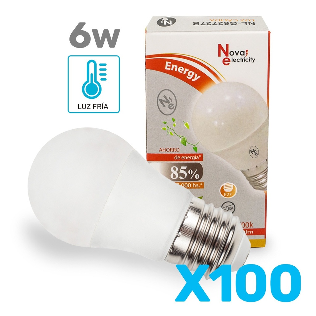 OFERTA - PACK 100 GOTA LED 6W LUZ DIA - NOVA