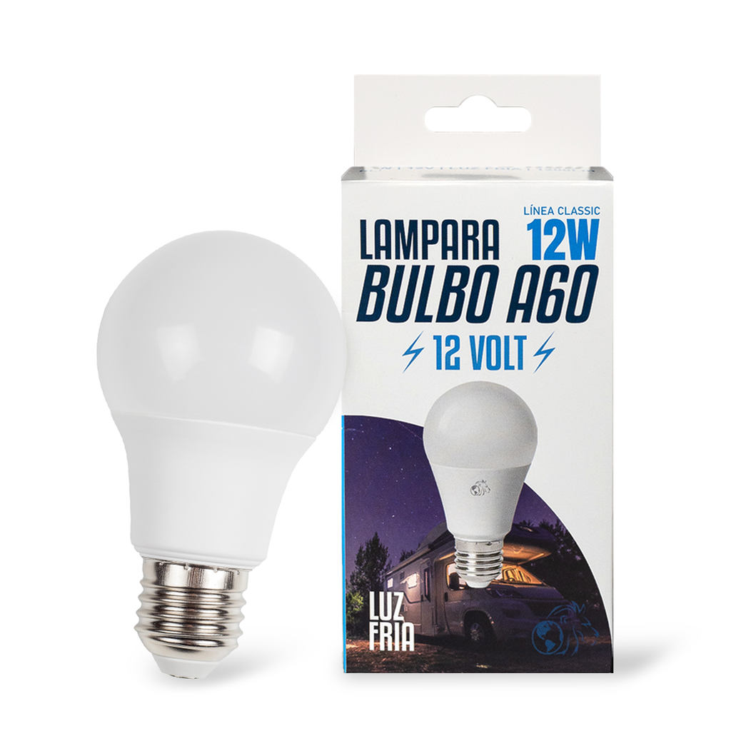 LAMPARA LED BULBO 12W E27 12 VOLT LUZ DIA - LIGHTLION