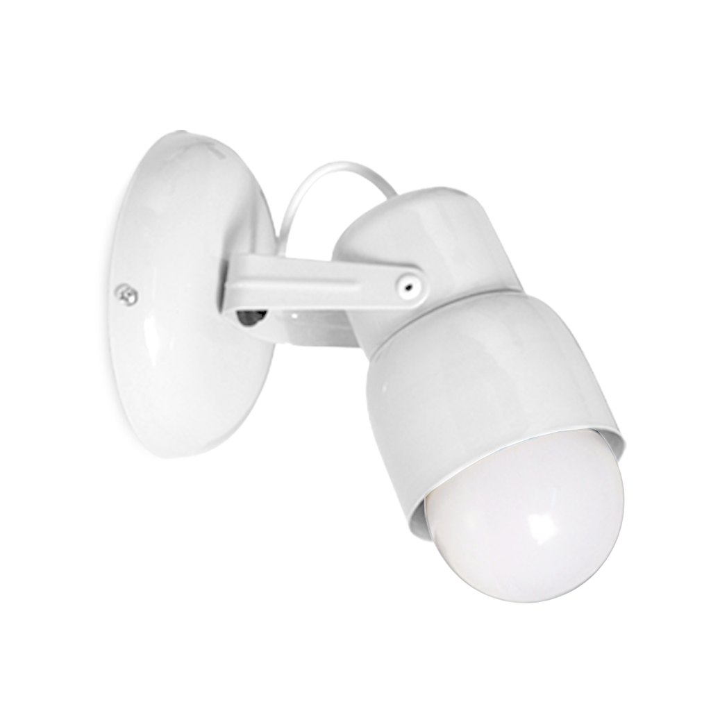 APLIQUE DE PARED CARILO 1 LUZ BASE REDONDA E27 BLANCO - SAN JUSTO