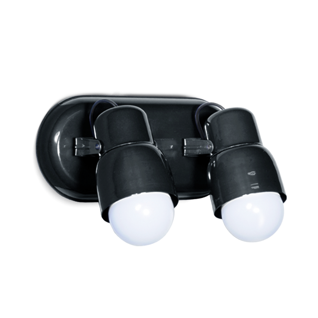 APLIQUE DE PARED CARILO 2 LUCES BASE OVALADA E27 NEGRO - SAN JUSTO