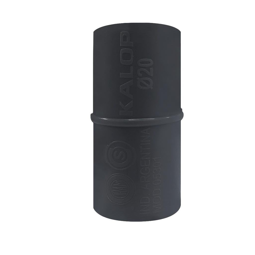 UNION 20MM PARA CAÑO RIGIDO PVC NEGRO - KALOP