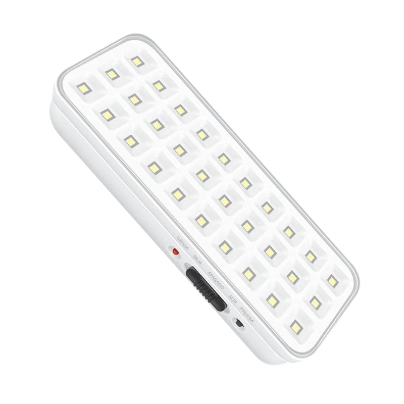 LUZ DE EMERGENCIA 30 LEDS 100-240V 8HS BATERIA INTERCAMBIABLE  - MACROLED