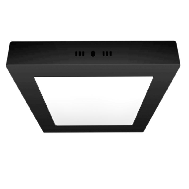  PLAFON LED APLICAR CUADRADO 12W  LUZ DIA MARCO NEGRO - MACROLED