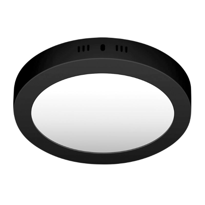  PLAFON LED APLICAR 18W CIRCULAR LUZ DIA MARCO NEGRO - MACROLED