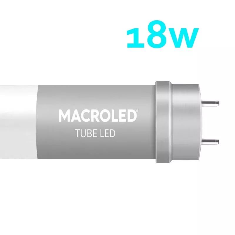 TUBO LED VIDRIO 18W 120CM 6000K LUZ DIA 1650LM - MACROLED