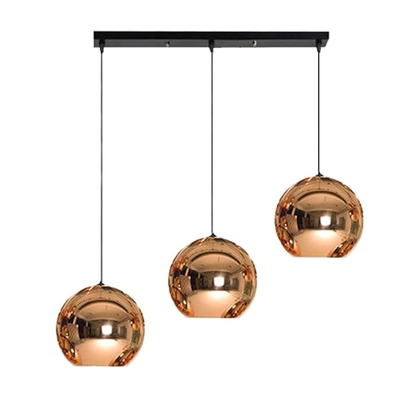 LAMPARA COLGANTE TOM DIXON TRIPLE COBRE 150 MM  - LEUK