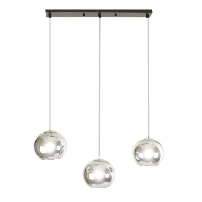 LAMPARA COLGANTE TOM DIXON TRIPLE PLATATEADA 150 MM  - LEUK