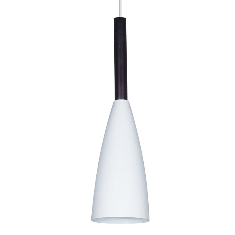 LAMPARA COLGANTE KITRINO BLANCO MATE ALUMINIO Y MADERA Ø10CM  - LEUK