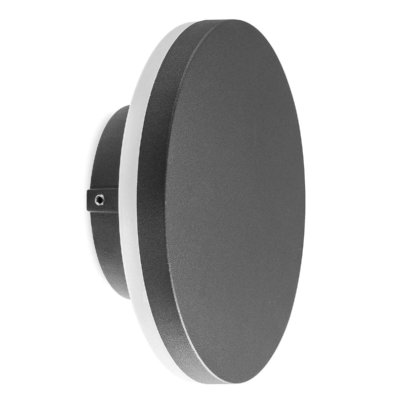 APLIQUE PARED SKOTE APTO EXTERIOR LED INTEGRADO Ø15 CM 12W LUZ CALIDA (3000K) COLOR NEGRO  - LEUK