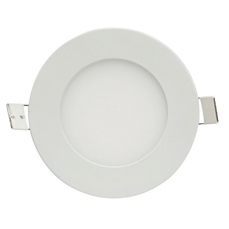 PANEL LED EMBUTIR 6W CIRCULAR LUZ CALIDA MARCO BLANCO - 180 ILUMINACION