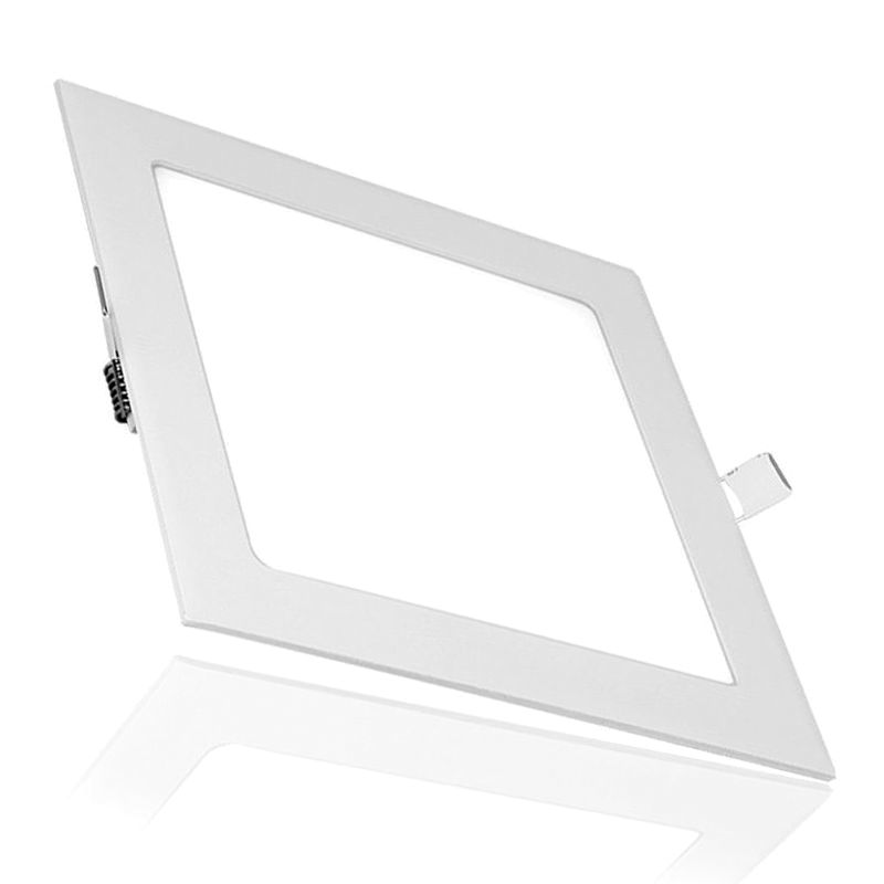 PANEL LED EMBUTIR 18W CUADRADO LUZ DIA MARCO BLANCO - 180 ILUMINACION