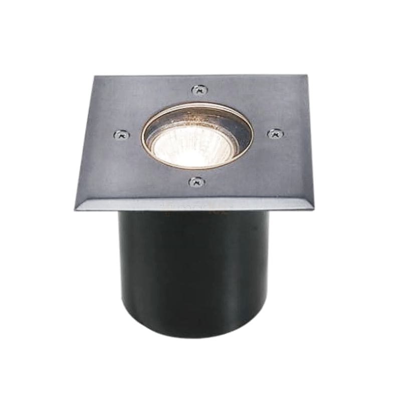 SPOT EMPOTRABLE DE PISO CUADRADO MODELO SPARK ALUMINIO GU10 - 180 ILUMINACION