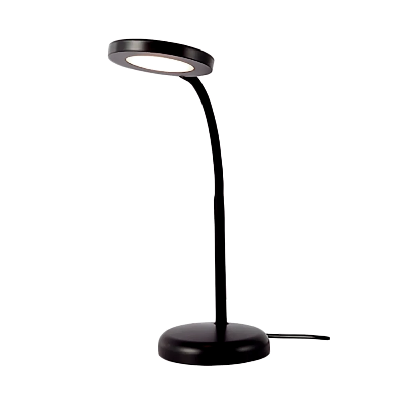 LAMPARA VELADOR LED ESCRITORIO 10W LUZ CALIDA NEGRO - TBCIN