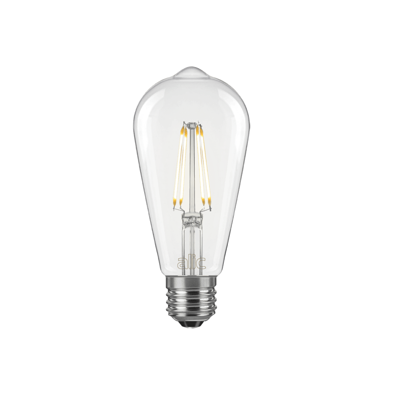 LAMPARA STYLE EDISON ST64 FILAMENTO LED E27 8W CLARA LUZ CALIDA - ALIC