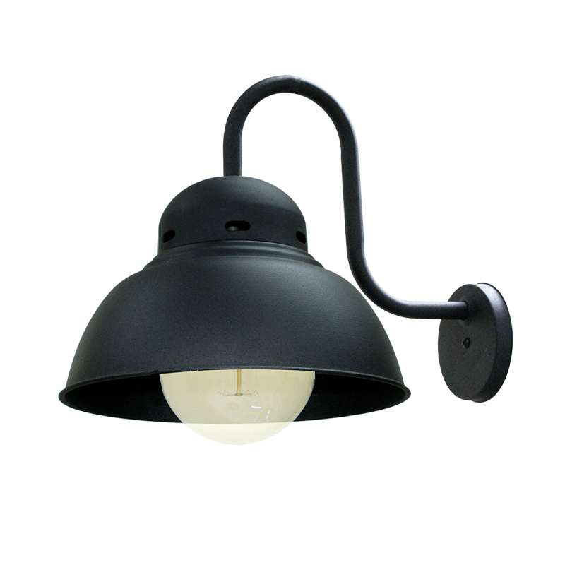 APLIQUE DE PARED GALPONERO 1 LUZ E27 NEGRO - FERROLUX