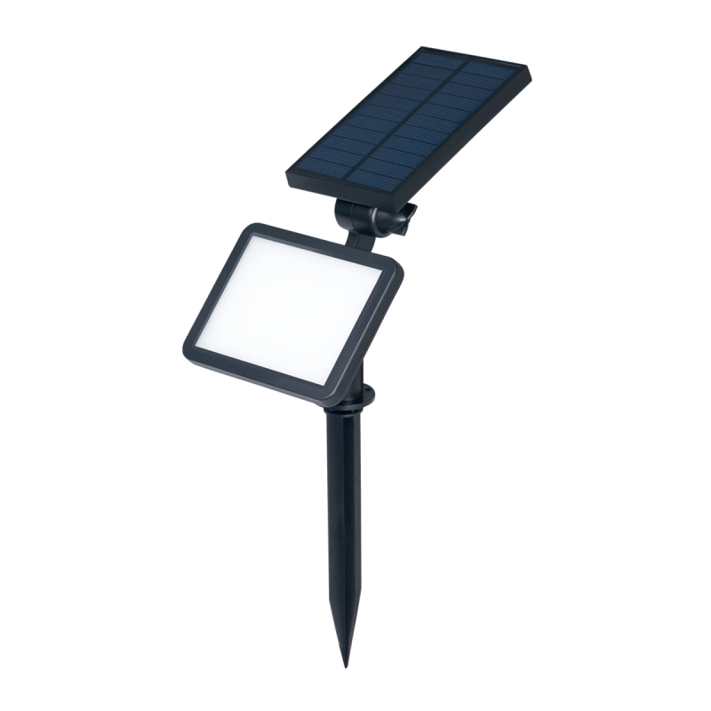 LUMINARIA LED SOLAR AUTONOMA PIPER 4.5W 5000K NEGRO - ARTELUM