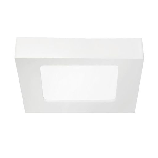 [ART4339] PLAFON LED APLICAR 6W CUADRADO LUZ CALIDA MARCO BLANCO - ALIC