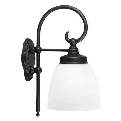 [1302/NG] FAROL DE POLIPROPILENO OPALINO Ø22CM E27 NEGRO MOD. 1302  - FAROLUZ