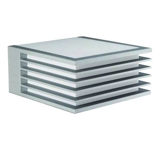 [4314/GR] BIDIRECCIONAL DIFUSOR C/REJA E27 GRIS PLATA  - FAROLUZ