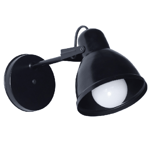 [AP-159/N] APLIQUE DE PARED 1 LUZ E27 NEGRO  - FERROLUX