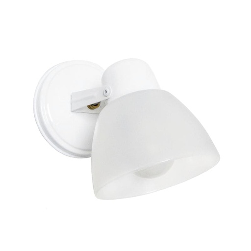 [S-110B] SPOT PARED 1 LUZ TULIPA BLANCO  - FERROLUX