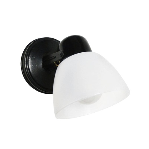 [S-110N] SPOT PARED 1 LUZ TULIPA NEGRO  - FERROLUX