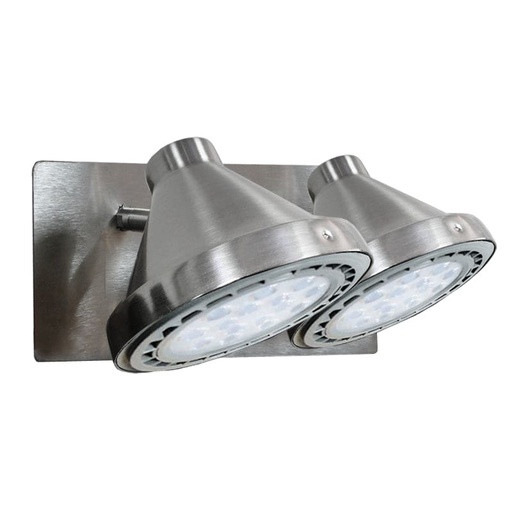 [S-216P] SPOT PARED AR111 2 LUCES MOD.OSLO (180X320MM) PLATIL  - FERROLUX