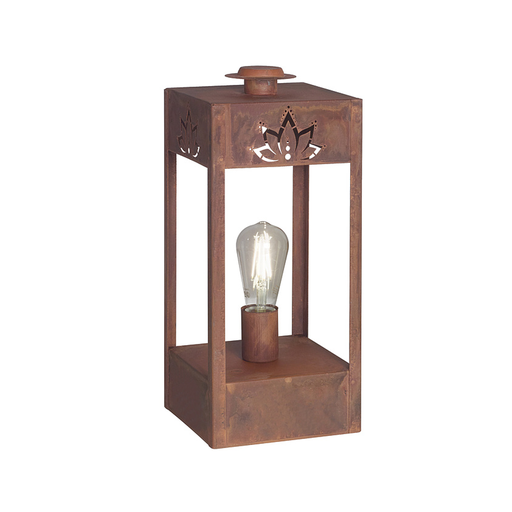 [SJ/FE5601-19] LAMPARA DE PIE FANAL  1 LUZ E27 H43,5CM OXIDO - SAN JUSTO