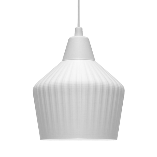 [3D/C1] LAMPARA COLGANTE 3D E27 PVC  C1 16.6X14CM BLANCA