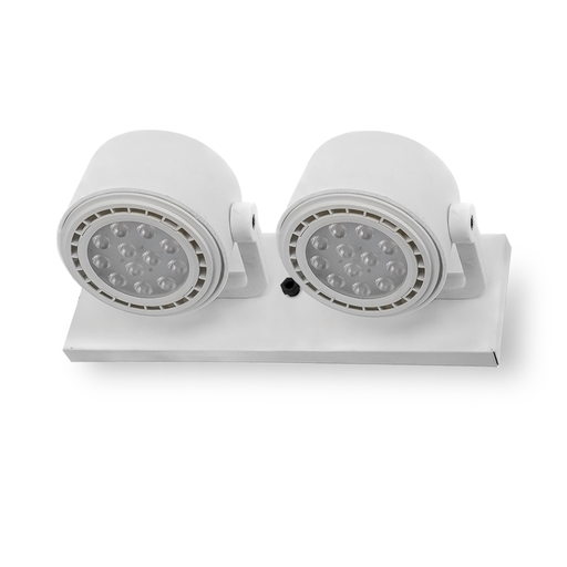 [0110/2/BL] SPOT DE PARED P/AR111 DE POLIPROPILENO BLANCO 2 GU10 - FAROLUZ