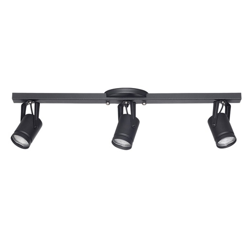 [S-3900N/T] SPOT PARED O TECHO GRANADA NEGRO 3 GU10 57CM LARGO - FERROLUX