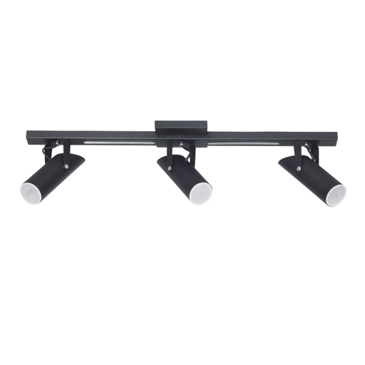 [SL-3901N/T] SPOT PARED O TECHO BORJA NEGRO 3 GU10 57CM LARGO - FERROLUX