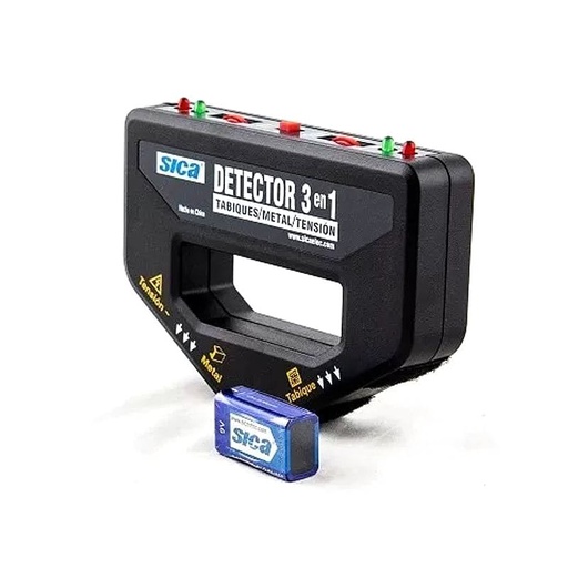 [378130] DETECTOR METALES Y TENSION 3 FUNCIONES 9V  - SICA