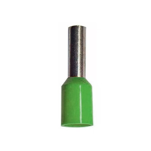 [TBC/TUB0600] TERMINAL PREAISLADO PUNTERA TUBULAR HUECA 6,00MM VERDE (Precio unit / bolsa x100)