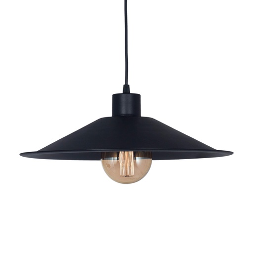 [SJ/7685-02] COLGANTE CHAPA ECO Ø25CM 1 LUZ NEGRO - SAN JUSTO