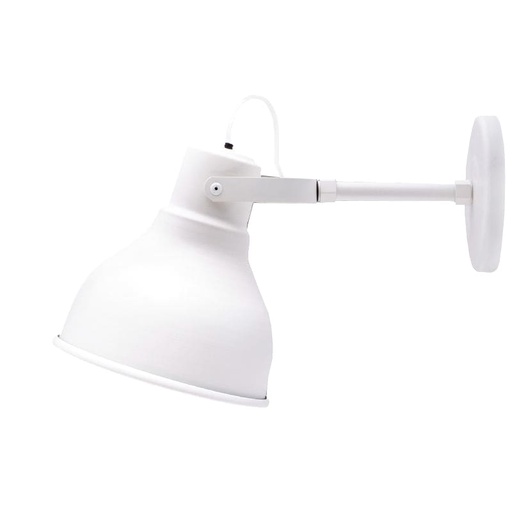 [AP01B] APLIQUE DE PARED PANTALLA DE ALUMINIO BLANCO Ø15CM  - ROLUX